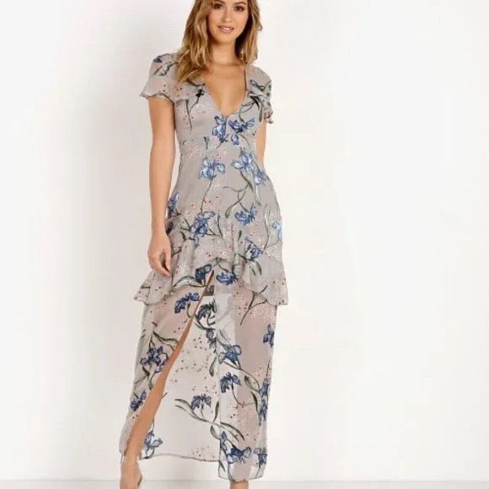 For Love and Lemons Cleo Floral Maxi Dress Small